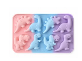 Molde silicona 8 dinosaurios grandes